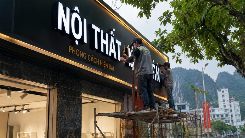 thi công biển hiệu tại quảng ninh
