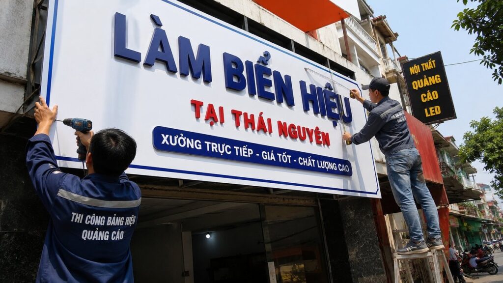 làm biển hiệu tại thái nguyên