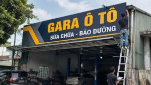 biển quảng cáo gara ô tô